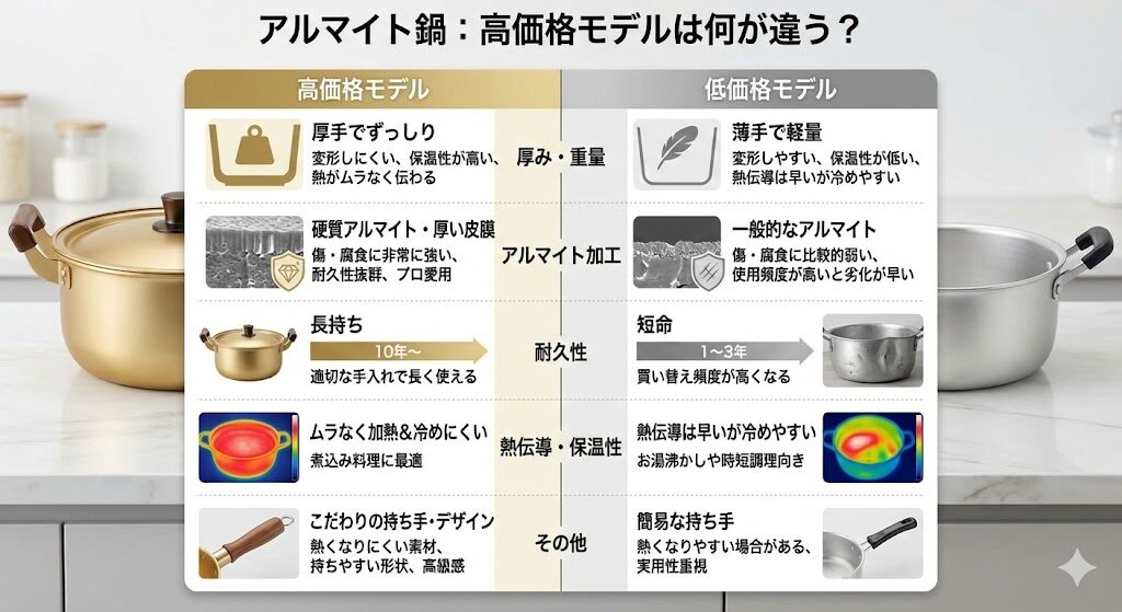 アルマイト鍋のおすすめ3選！特徴や選び方も紹介！